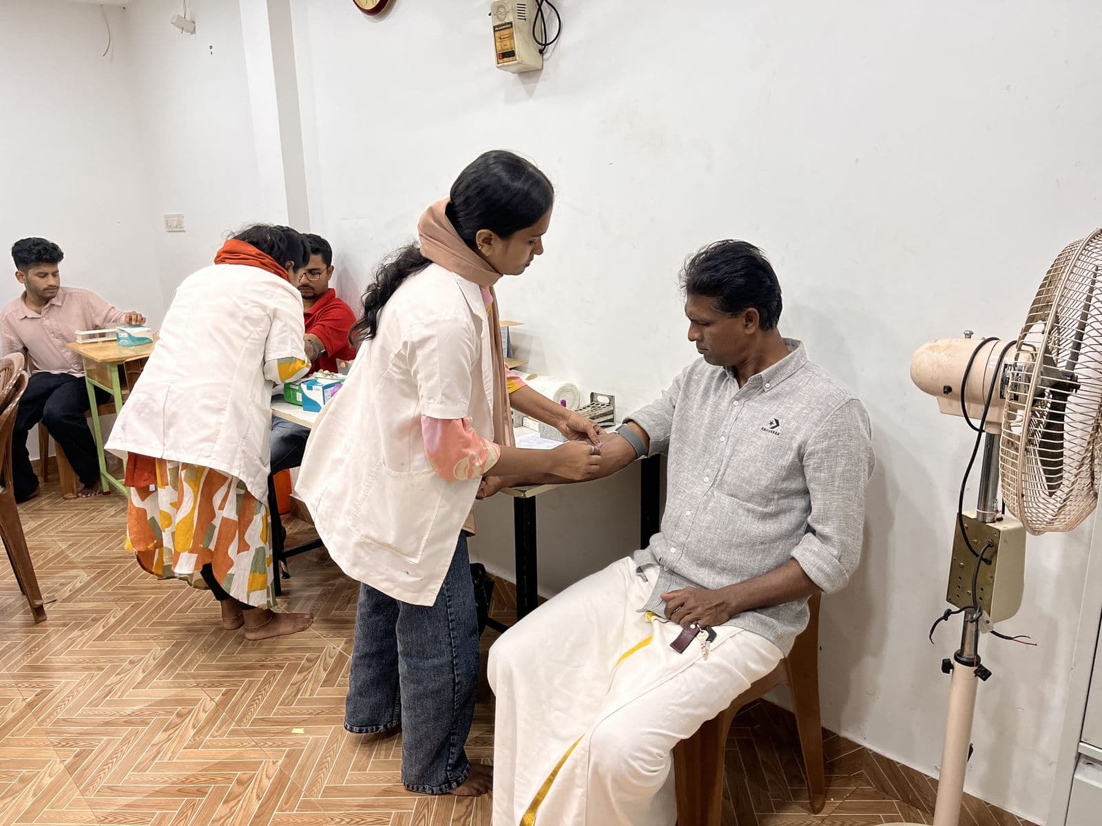 Scene from a VESPA vascular health screening camp