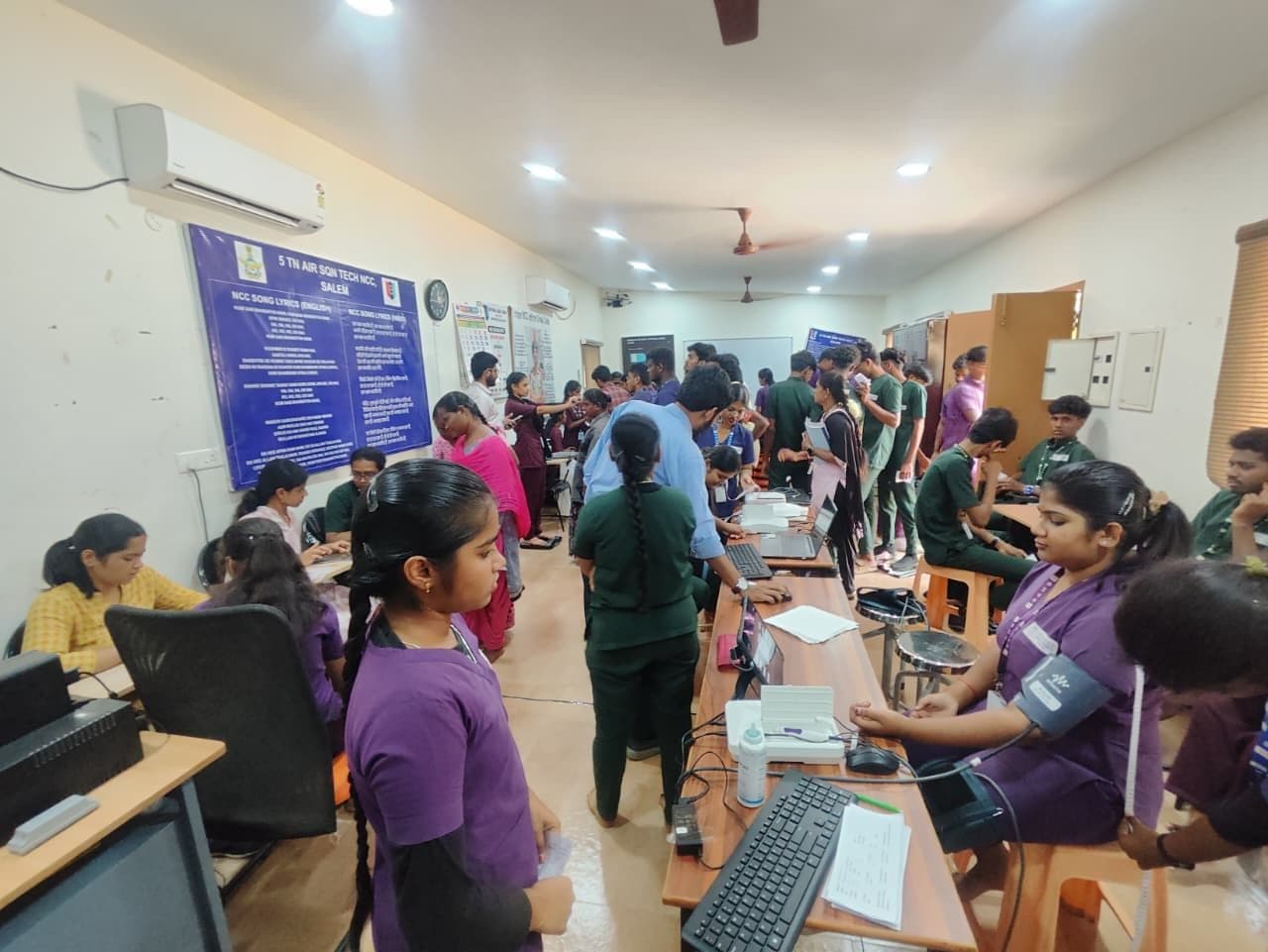 Scene from a VESPA vascular health screening camp